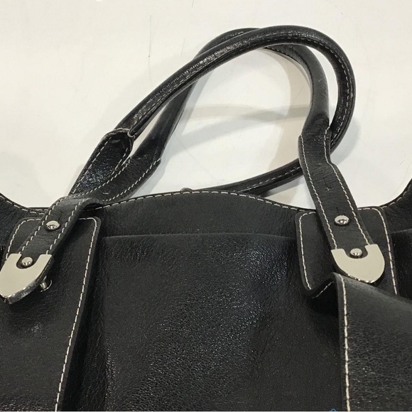 Women’s Bally Stylish Black Leather Satchel Shoulder Bag - Picture 4 of 6